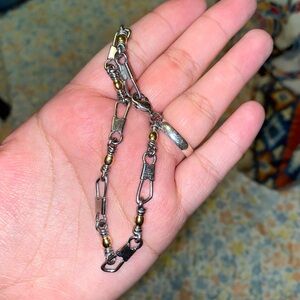 James Avery fisher of men two tone bracelet.